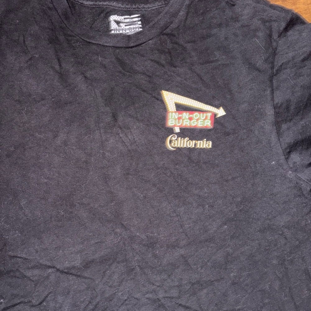 In And Out Burger California Black Graphic Tshirt Size L - Picture 2 of 4